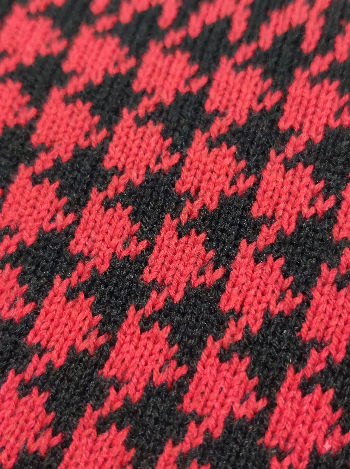 Red & Black Houndstooth Skirt