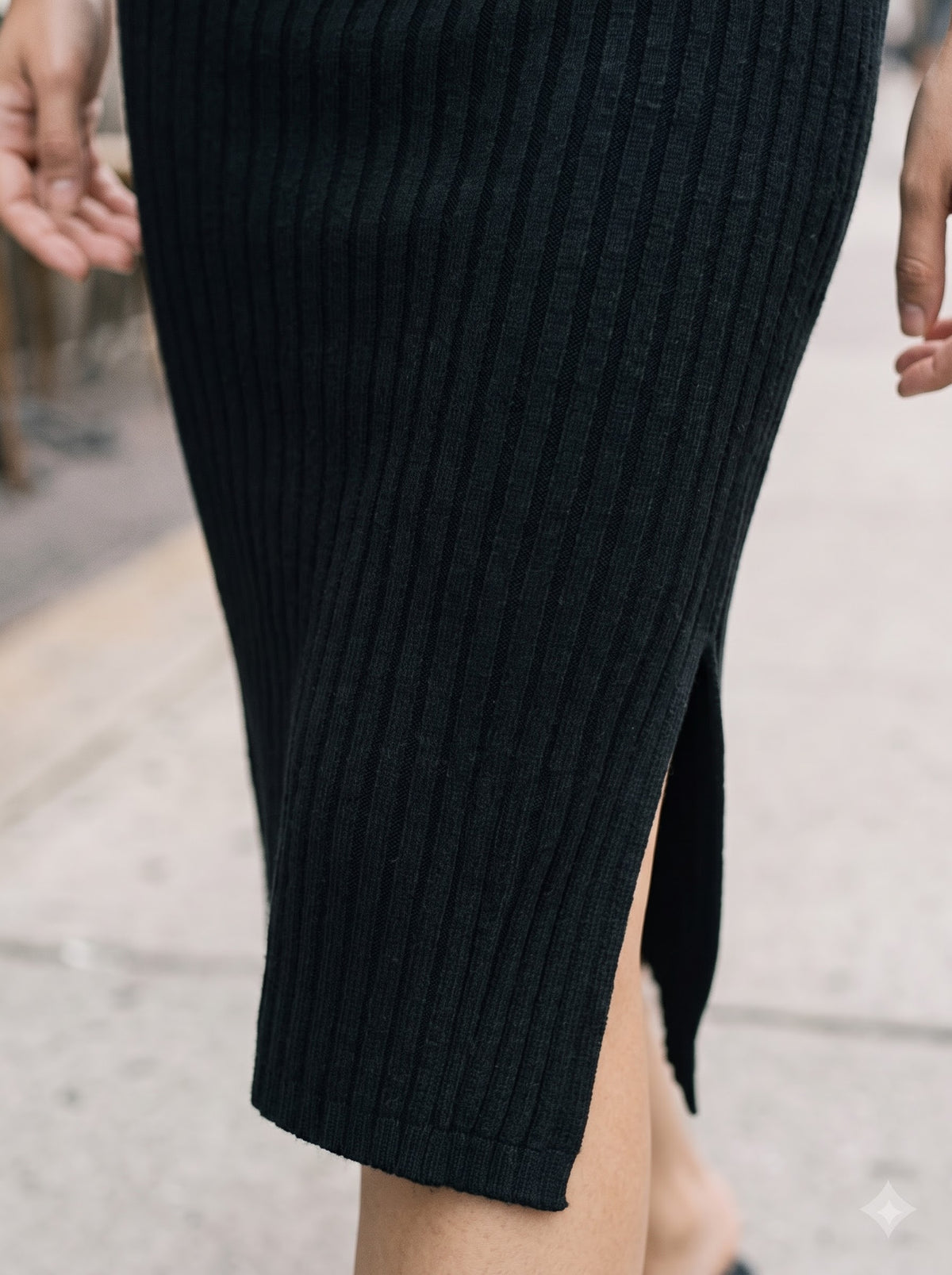 Sleek Ribbed Midi