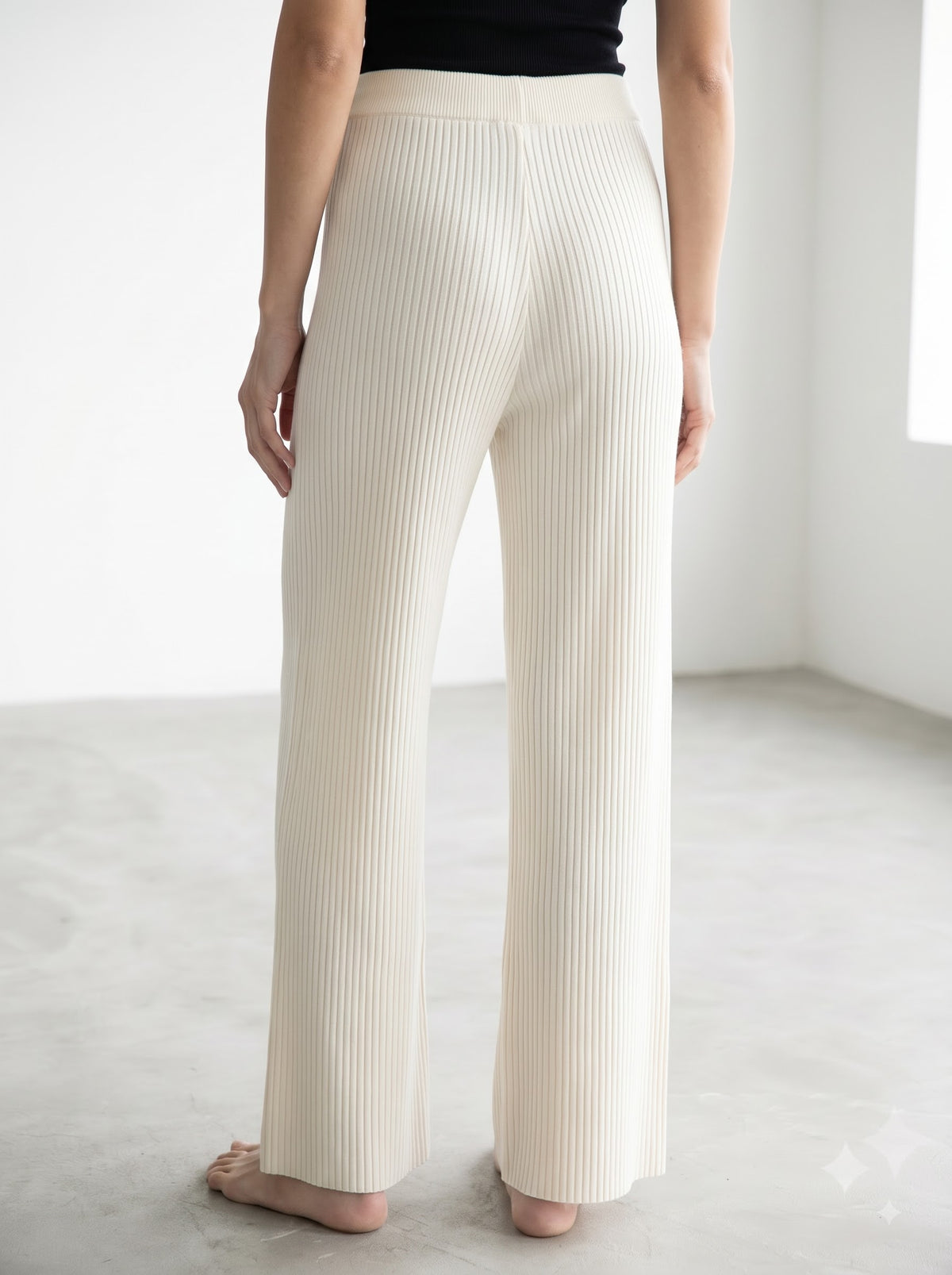 Cloud Ribbed Knit Trousers