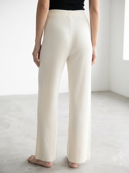 Cloud Ribbed Knit Trousers