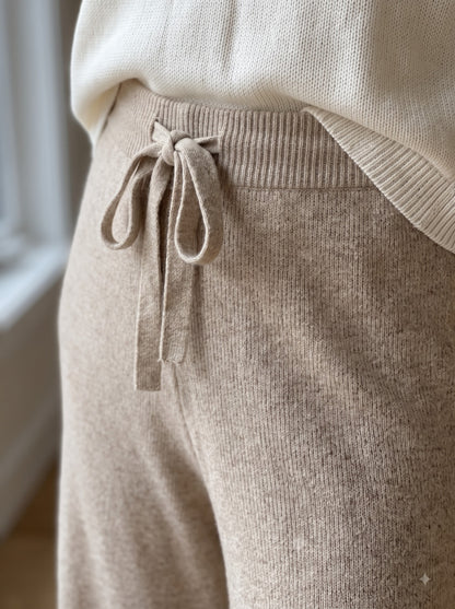 Oatmilk Luxe Knit Trousers