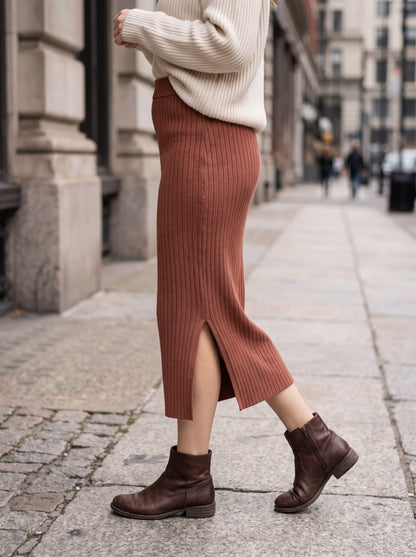 Autumn Glow Knit Skirt