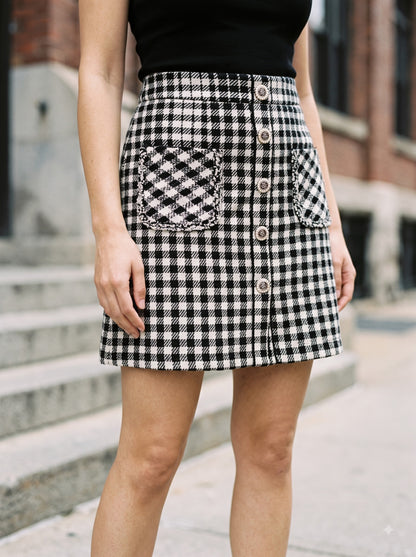 Chanel-Inspired check Skirt
