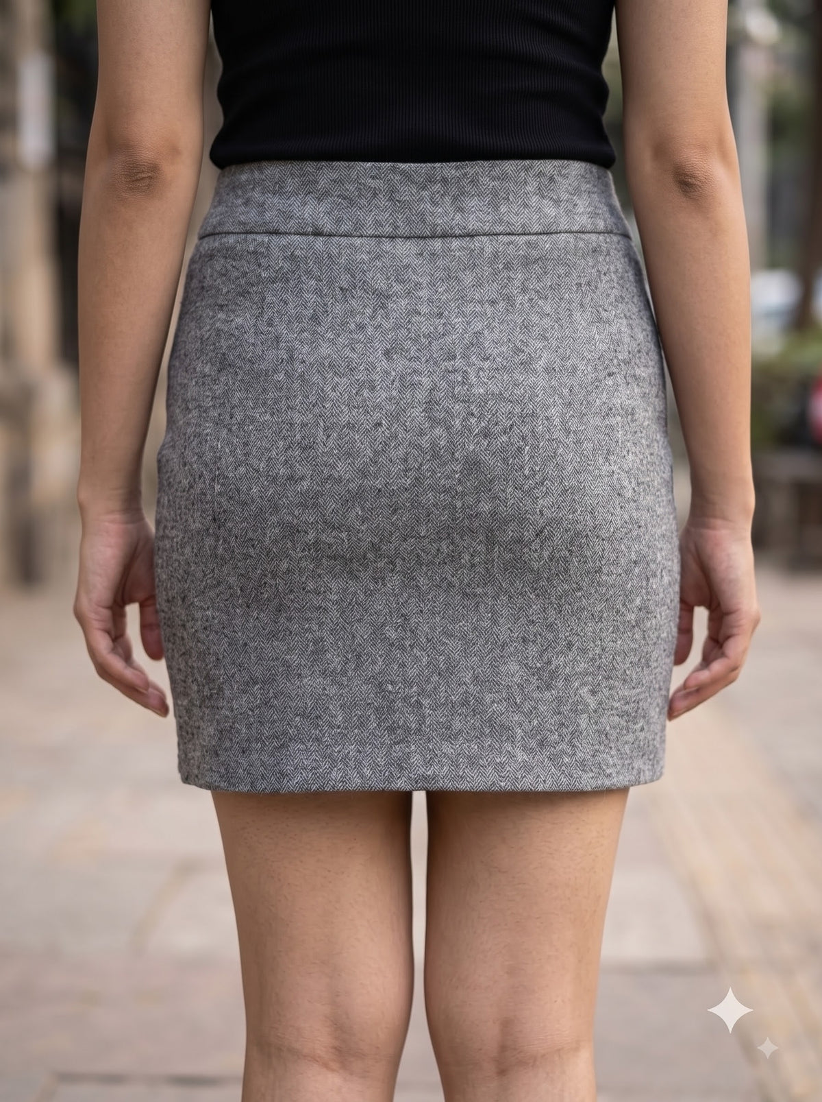 Silver Mist Mini Skirt