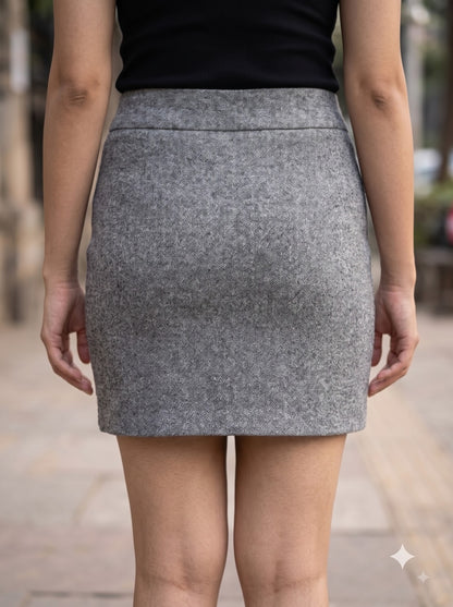 Silver Mist Mini Skirt