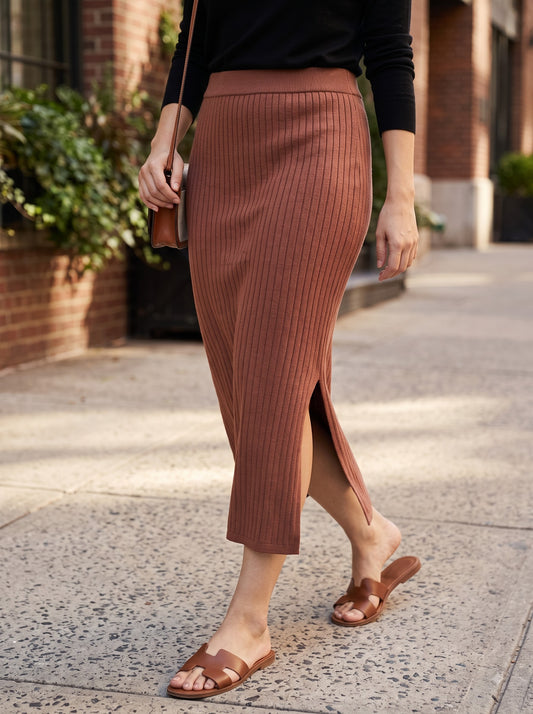 Autumn Glow Knit Skirt