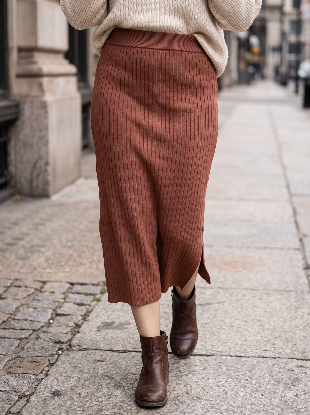 Autumn Glow Knit Skirt