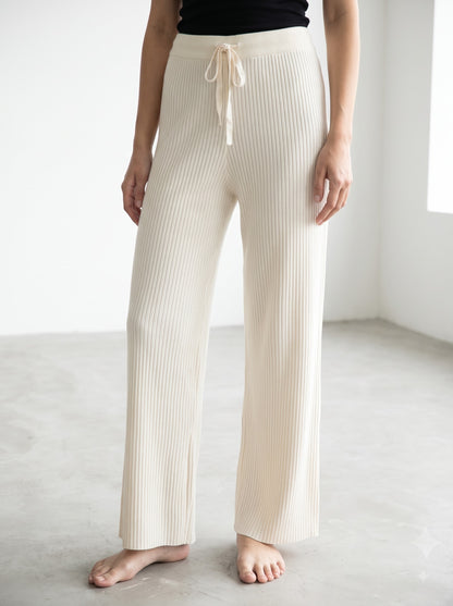 Cloud Ribbed Knit Trousers