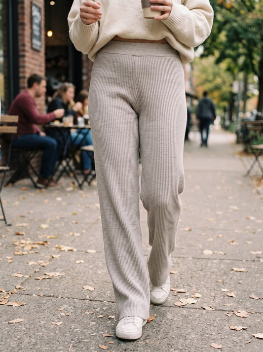 Alpine Comfort Ribbed Knit Trousers