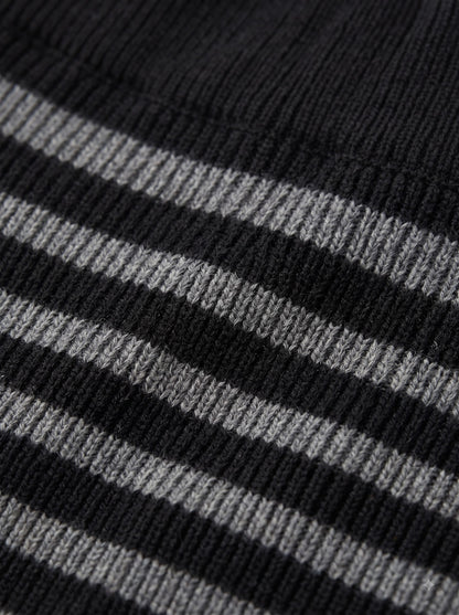 Charcoal Stripe Knit Skirt