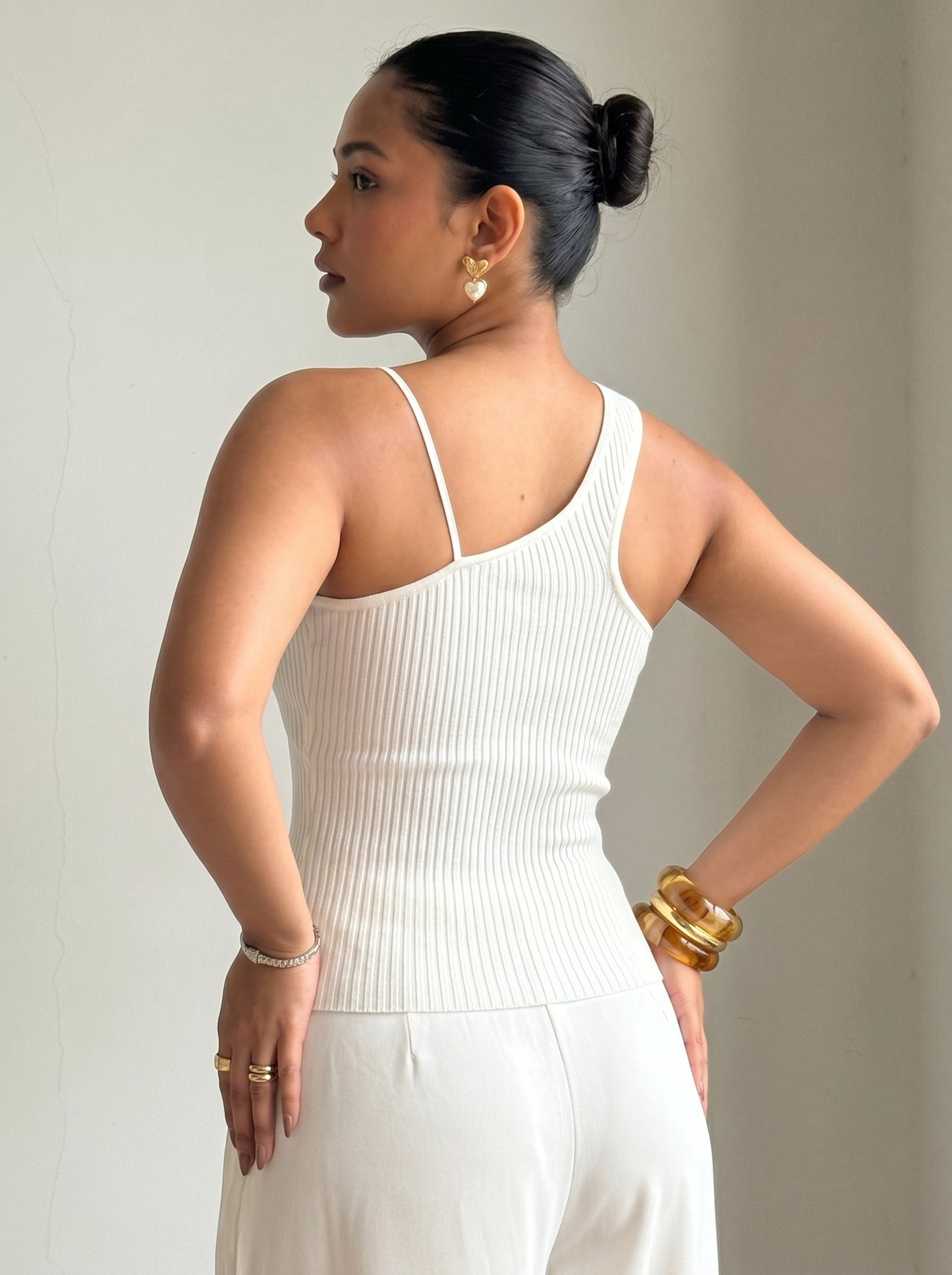 Criss Cross Ribbed Fit Top